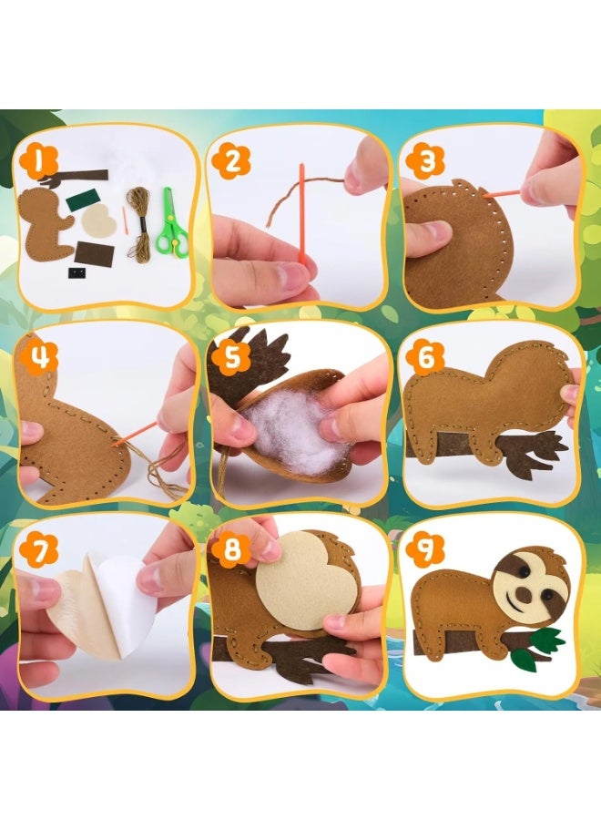 Capstro DIY Plush Animal Sewing Kit – Easy Hand-Threading Craft Set for Kids with Soft Cloth Pieces, Needle, Thread & Stuffing – Early Education Sewing Activity for Creativity, Motor Skills & Fun Learning - Image 2